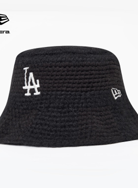 NEW ERA纽亦华MLB针织复古羊驼毛混纺保暖百搭渔夫帽男女同款NE