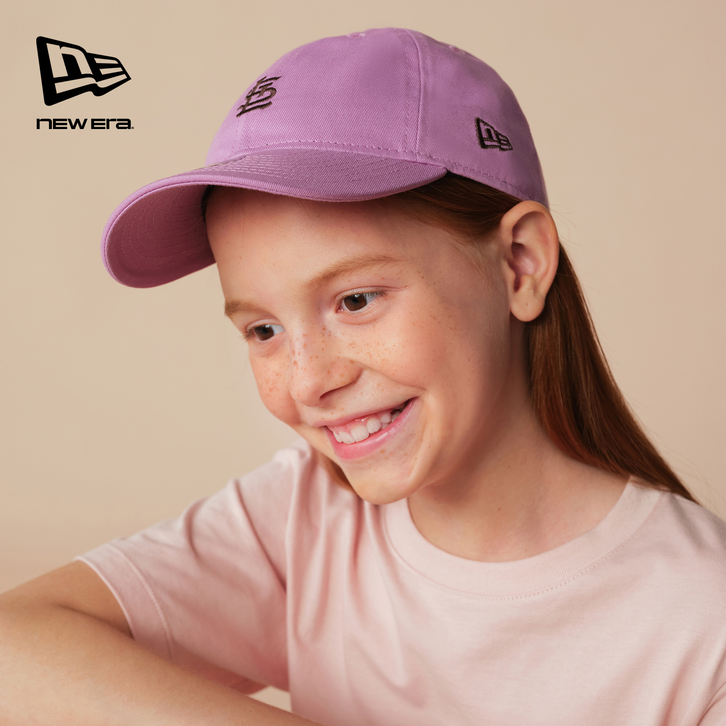 New Era纽亦华2025秋季新款MLB儿童棒球帽NY软顶简约基础刺绣940 - 图1