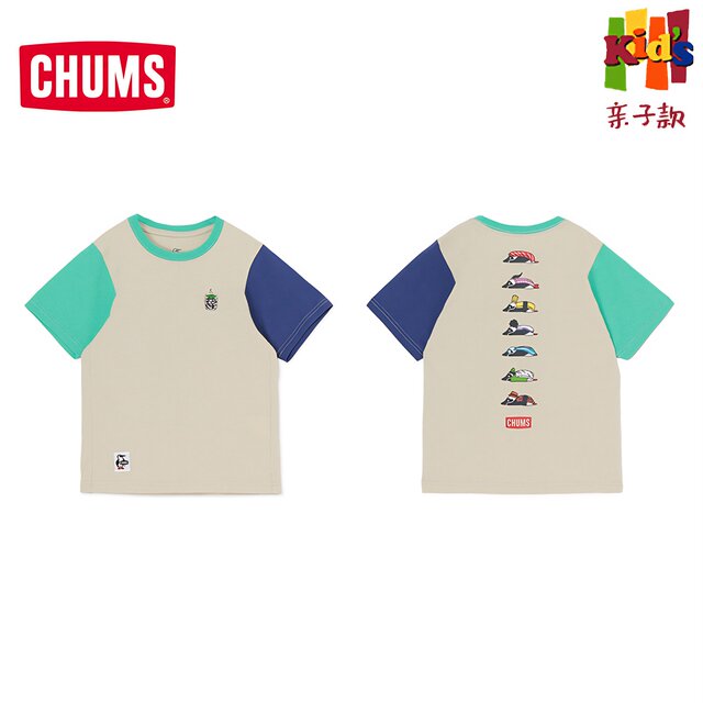 CHUMS Qiaqiianao ກິລາກາງແຈ້ງ ເສື້ອທີເຊີດຄໍຮອບ