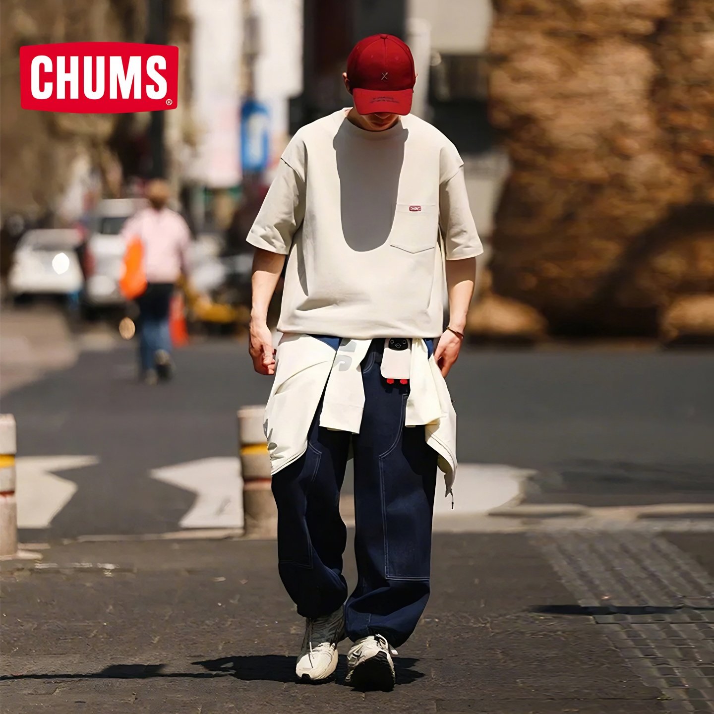 CHUMS洽洽鸟户外短袖T恤休闲简约重磅棉上衣运动男女CH01-2601,淘宝优惠券,粉丝福利购,淘宝优惠卷