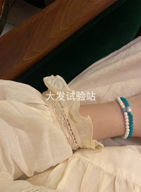 大发试验站 自制夏日清爽串珠樱桃百搭手链可爱甜美系少女精致链