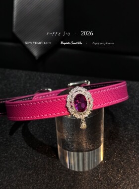 PuppyJoy独家「绯红咏叹」牛皮choker项圈高级手工定制