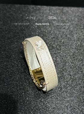 手链 PuppyJoy独家「小蛇骨」蛇皮手环高级手工定制