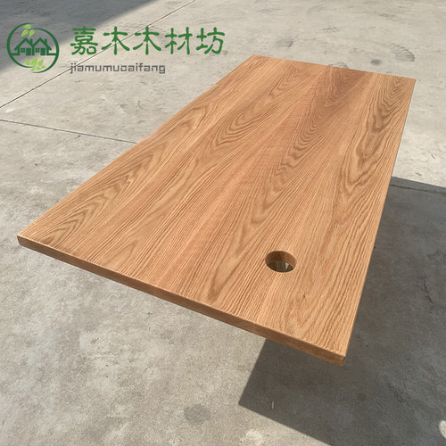 红橡木实木板材 原木定制台面板加工窗台楼梯踏步板木方料餐桌面 - 图0