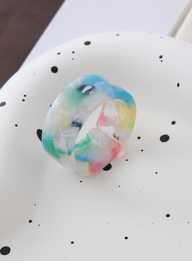 情侣醋酸板韩版百搭戒指实惠