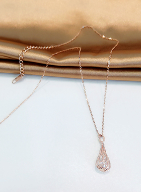 锆石水滴吊坠项链女高insins潮
