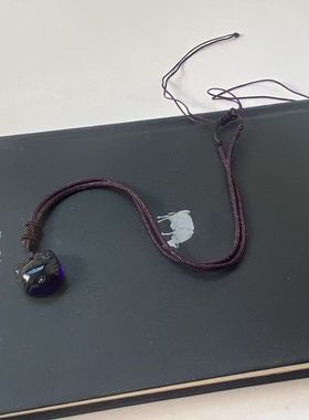 天然紫水晶猫头吊坠 KT猫猫头吊坠挂坠 可爱女款 纯手工雕刻