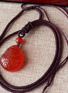 有求必应貔貅男女款红玛瑙吊坠