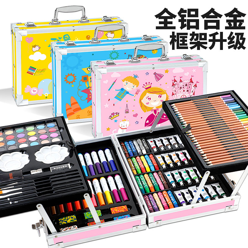 儿童画画工具套装模板小学生水彩笔 妙儿亲文具礼盒/绘画套装
