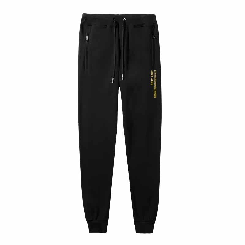 时尚新款男士夏秋季潮流薄款九分裤宽松小脚大码休闲运动黑色长裤,淘宝优惠券,粉丝福利购,淘宝优惠卷