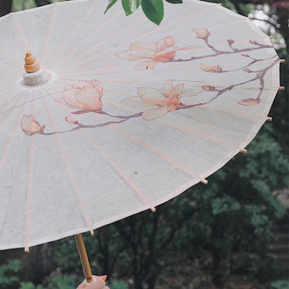 石鼓晴雨两用油纸伞非遗手工古风道具古典舞蹈汉服雨伞装饰空白伞-图1