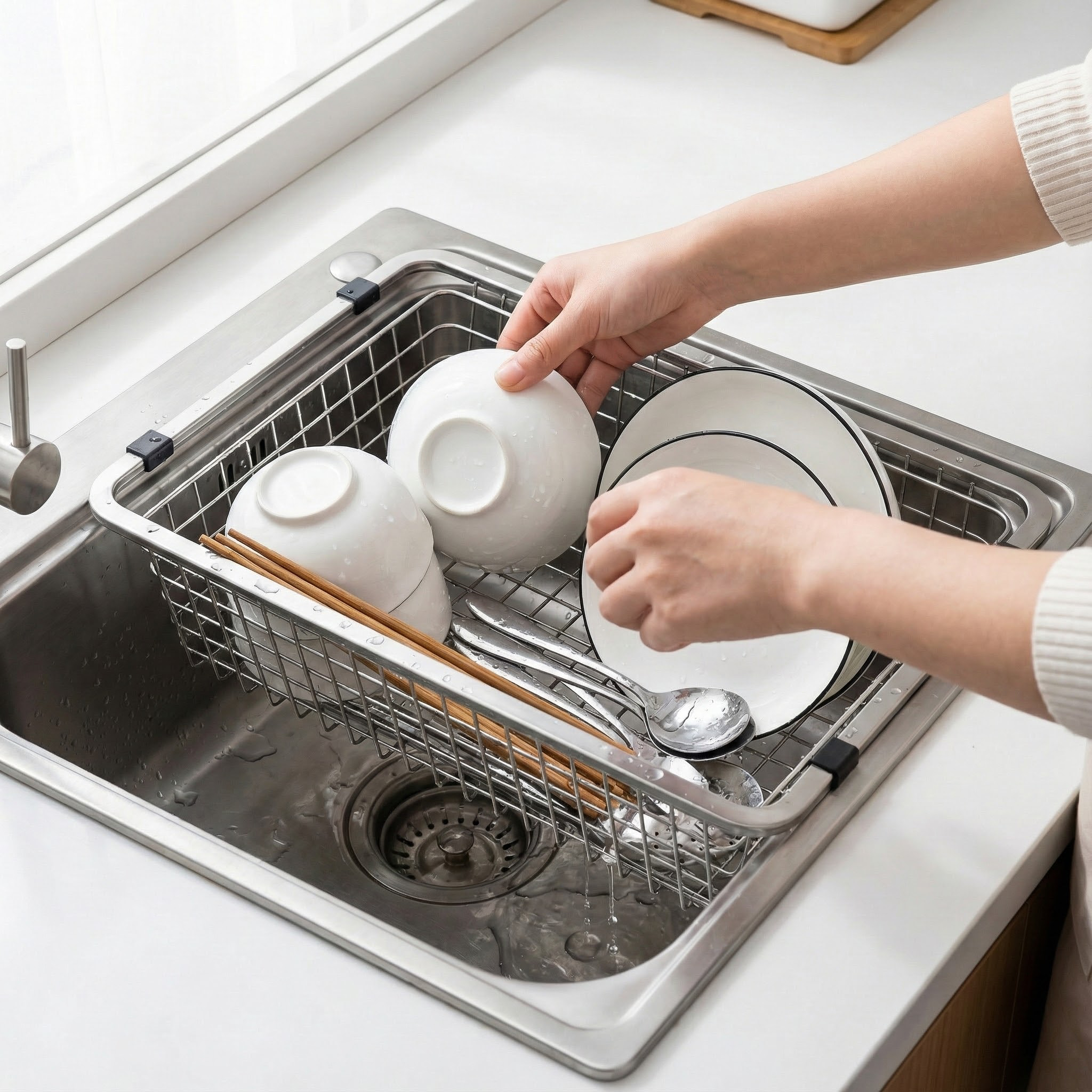 多功能厨房沥水篮水槽碗筷沥水架洗菜盆高端纳米篮淘菜架网红新款,淘宝优惠券,粉丝福利购,淘宝优惠卷