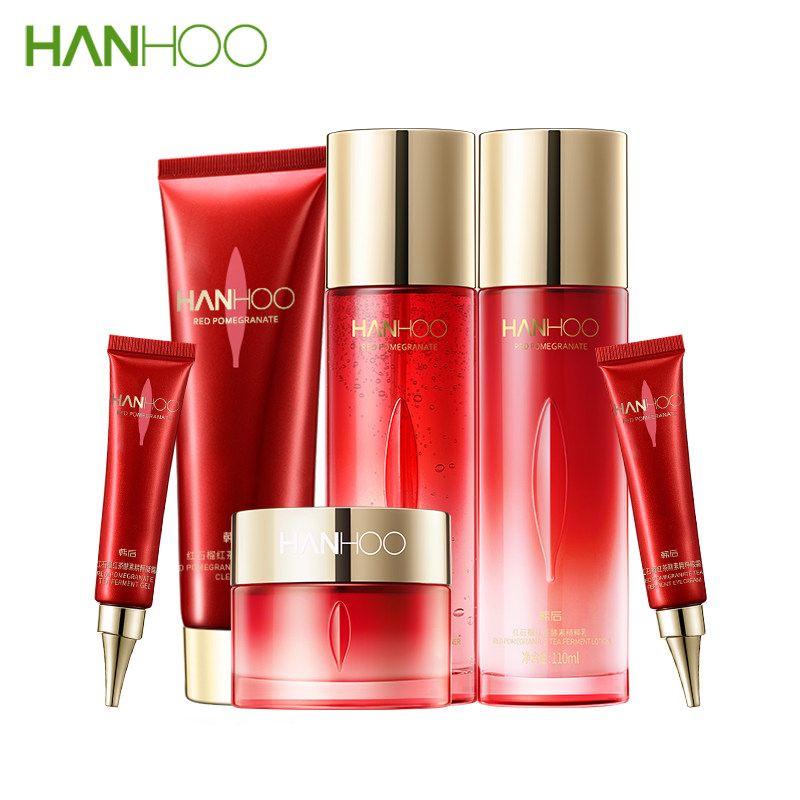 韩后红石榴保湿抗皱紧致护肤品套装 韩后水之恋面部护理套装