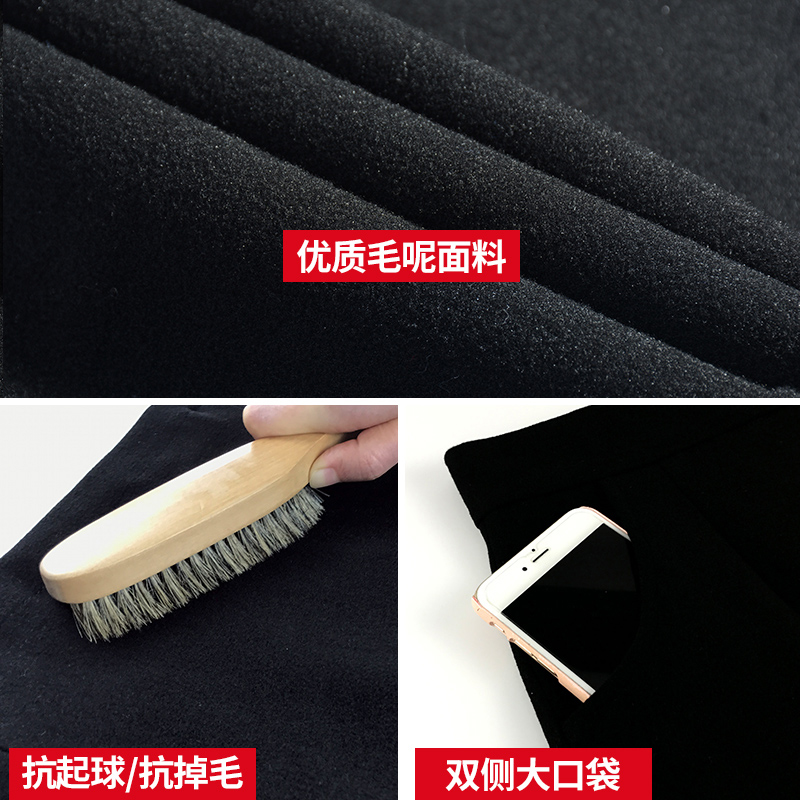 简智女装旗舰店毛呢半身裙秋冬大码a字裙显瘦职业中裙黑色高腰裙子女裙百搭短裙3