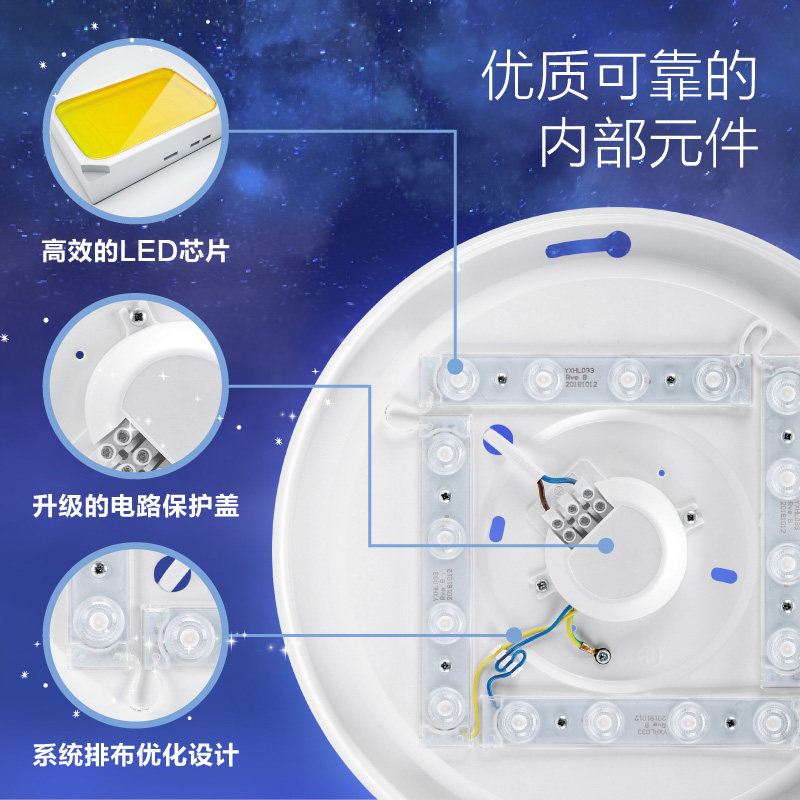 飞利浦led吸顶灯圆形家用卧室灯具欣熙玄关房间阳台厨房走廊过道_虎窝淘