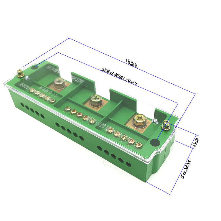 FJ6/JHD-2/b三相十五表户接线盒3进15出配表箱380V分线端子并线器-图1