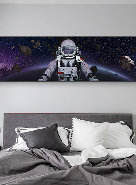 科幻宇航员装饰画卧室电竞房工业风星球宇宙挂画nasa太空人壁画