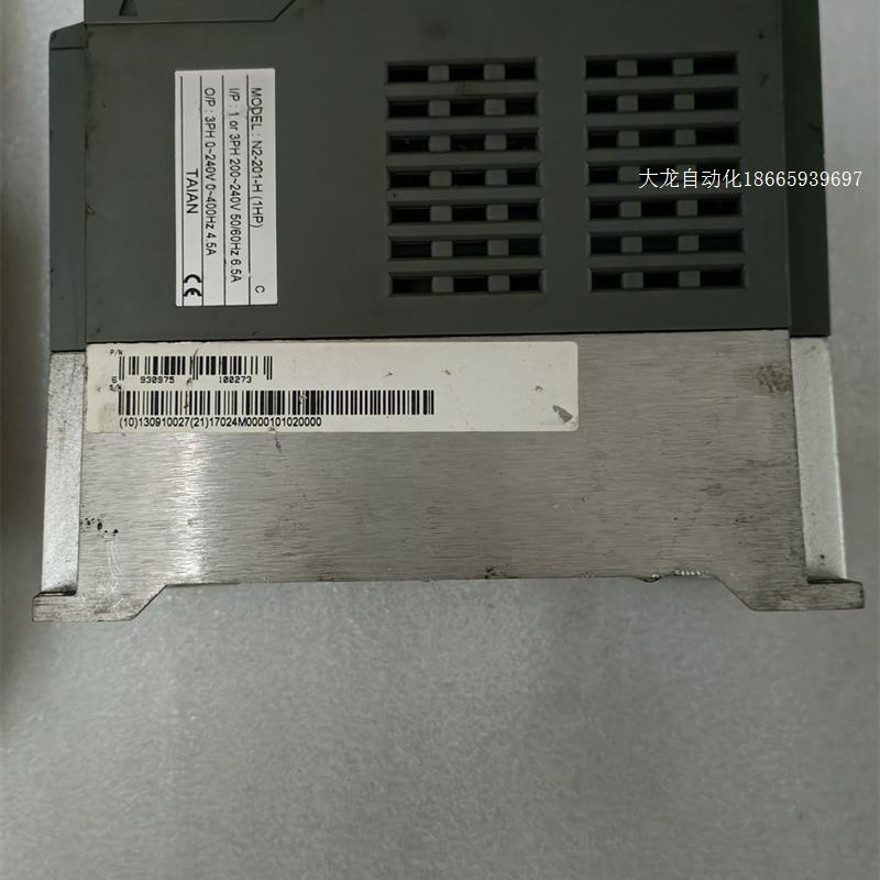 议价台安N2变频器N2-2P5-H/ N2-201-H 0.75KW 220V 成色原装正品 - 图1