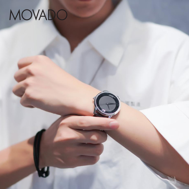 Movado/摩凡陀现代经典系列皮带机械手表男瑞士表-图1