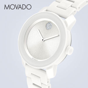 MOVADO/摩凡陀BOLD系列陶瓷女士手表瑞士石英正品女表腕表官网