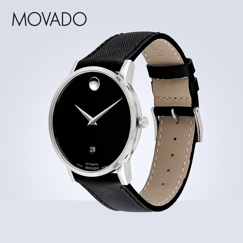 【520礼物】Movado/摩凡陀博物馆系列银魂/摩戒皮带机械瑞士表 - 图0