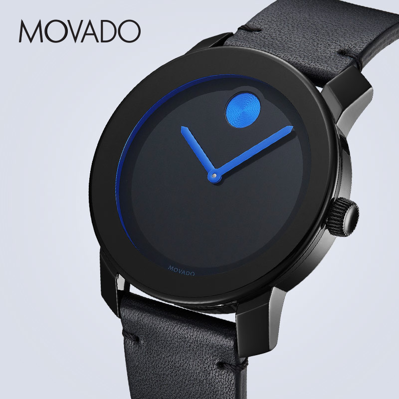 【520礼物】Movado/摩凡陀BOLD系列皮带瑞士石英手表男运动表 - 图1