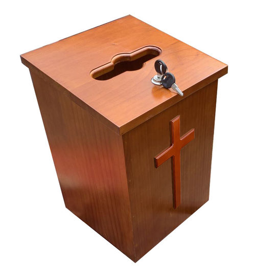 Solid wood new church donation box donation box supports mass customization