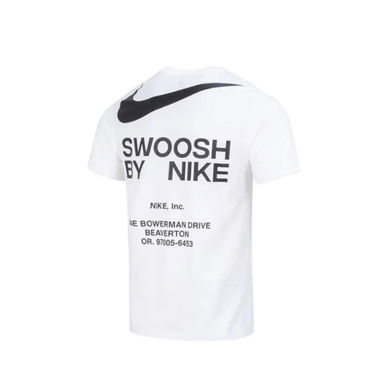 Nike耐克2024新款男子SWOOSH印花LOGO纯棉运动短袖 T恤DZ2882-100-图3