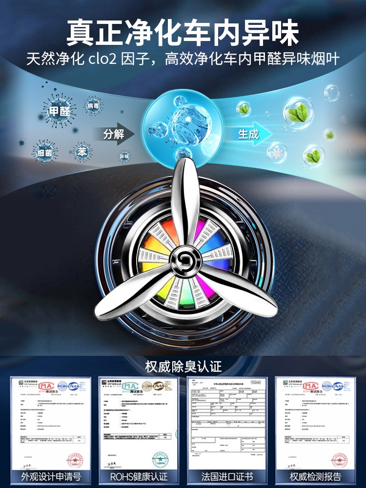 车载香水汽车香薰空调出风口风扇装饰品高档车内摆件车用香氛淡香-图3