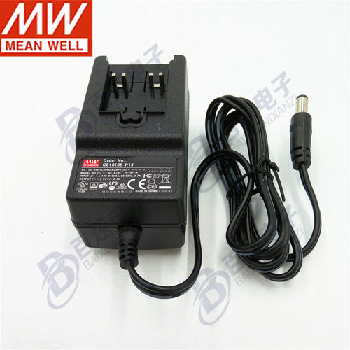 台湾明纬电源适配器GE18I07-P1J 18W7.5V1.73A可更换插头（另配） - 图0