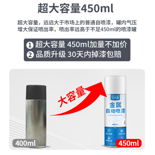 奶白色自喷漆白色手喷漆汽车补漆金属防锈专用珍珠白乳白色油漆-图0