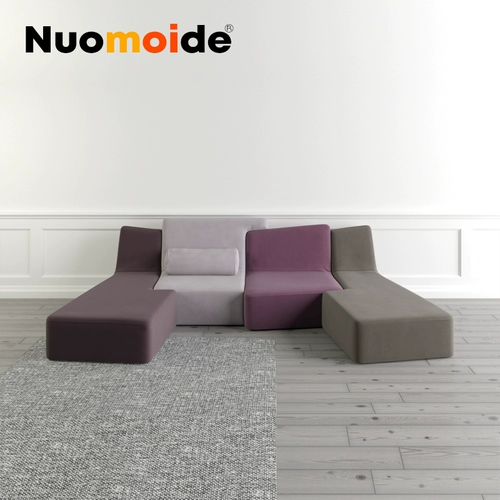 Creative Designer Furniture Conflonces диван арт -модуль Комбинация четырех -заплаточная импортная ткань диван