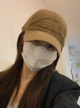韩版ins字母刺绣鸭舌帽女秋冬
