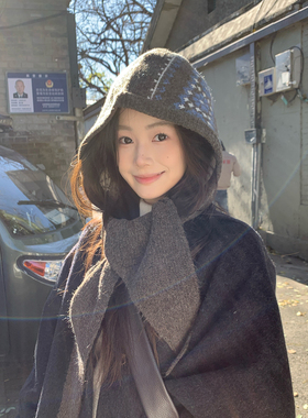 费尔岛针织帽女冬季巴拉克拉法帽