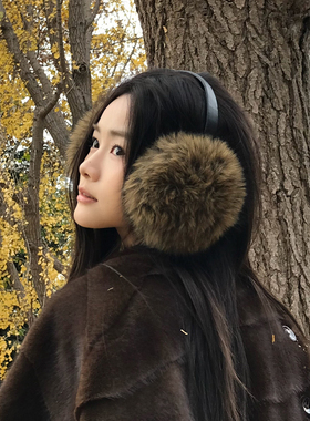 欧阳娜娜同款大号毛毛耳罩女耳包