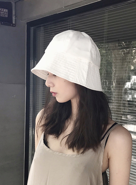 黑色秋季薄款遮脸大头围防晒帽子