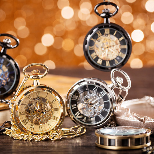 Аниме Джейд Сакуя Скелет Ретро Механические Карманные Часы