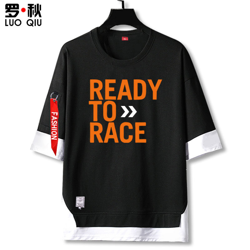 ktm越野机车周边假两件t恤衫摩托 罗秋T恤