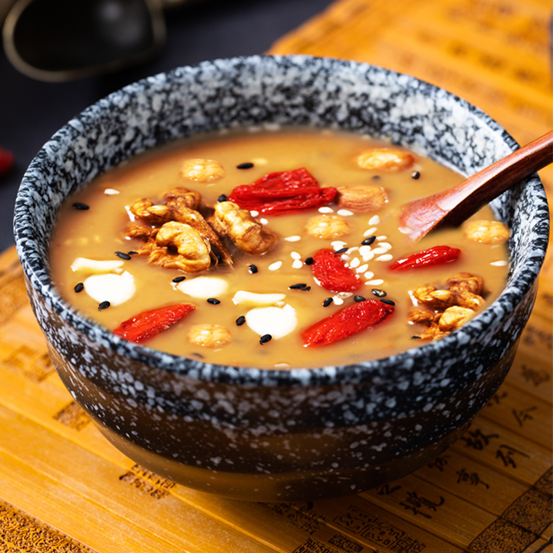 晋升油茶山西老字号五仁咸400g*2山西特产咸味油茶面早餐代餐粉-图1