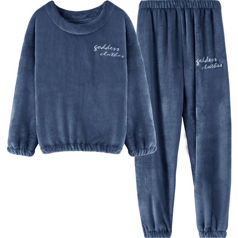 2020年新款秋冬季珊瑚绒加绒睡衣 恬穗睡衣/家居服套装