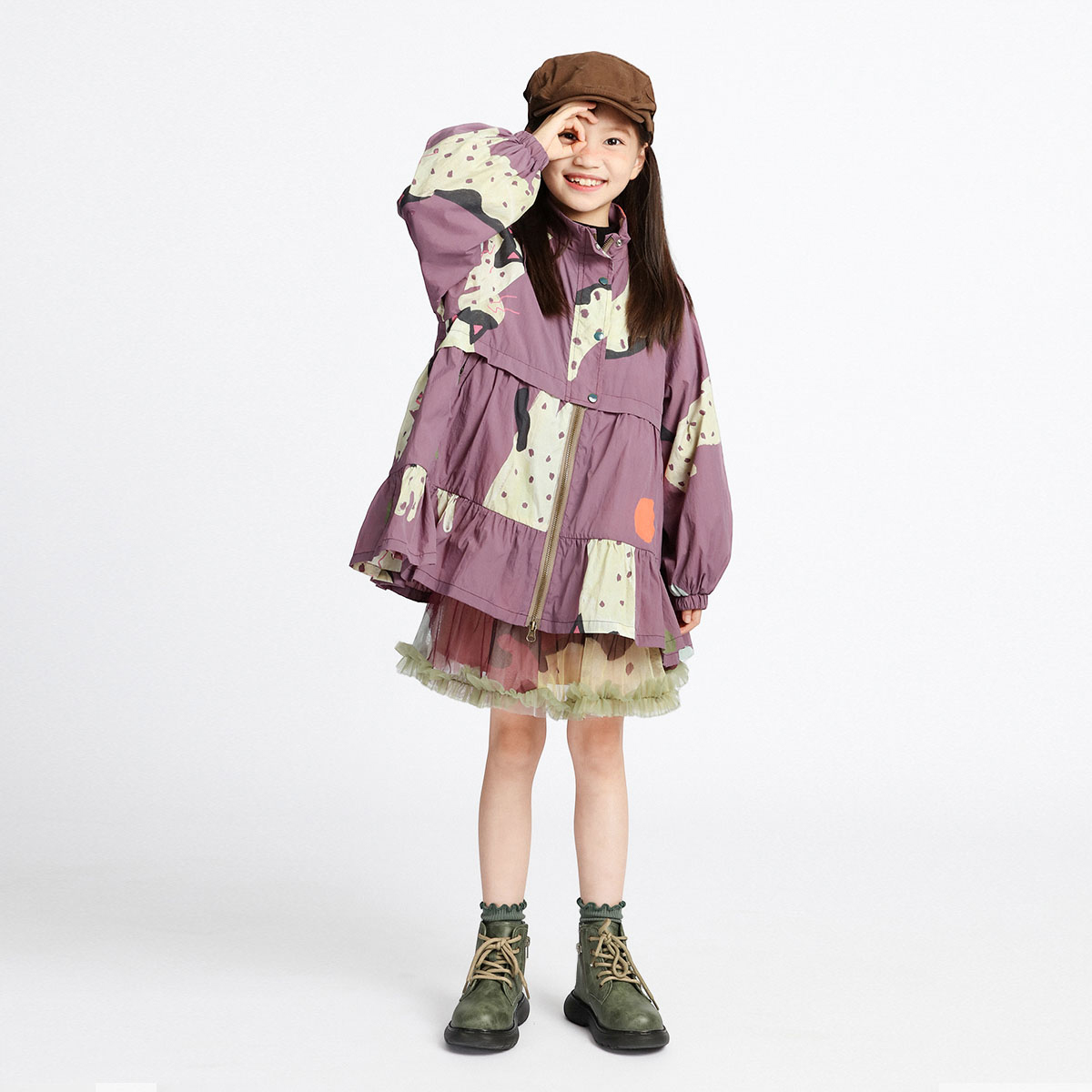 boxboxbox童装猫咪印花女童长袖拼接薄款风衣外套 2024春秋装新款_boxboxbox_童装/婴儿装/亲子装-第3张图片-提都小院 boxboxbox童装猫咪印花女童长袖拼接薄款风衣外套 2024春秋装新款_boxboxbox_童装/婴儿装/亲子装-第3张图片-提都小院