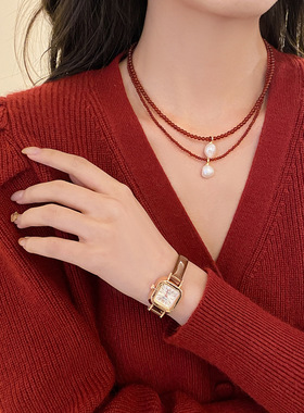 原创红玛瑙项链新中式