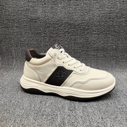 头层牛皮广州男鞋冬季加绒大棉加厚运动休闲鞋厚底防滑高帮鞋男鞋 - 图1