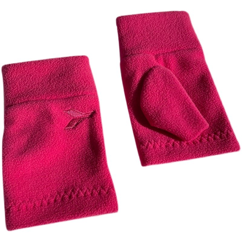 户外抓绒手套运动跑步加厚保暖手套男女生秋冬季打字写字半指手套,淘宝优惠券,粉丝福利购,淘宝优惠卷