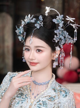 2025中式古典秀禾服新娘头饰