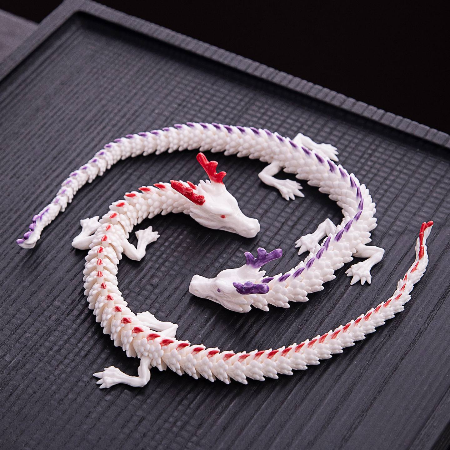 陶瓷3D打印中国龙关节玩具全身可动摆件创意潮玩儿童手办模型造景 - 图1