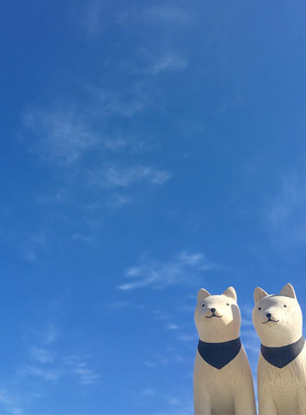 日本T-lab手作原木动物摆件