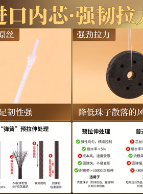 星月菩提弹力绳白色手串专用