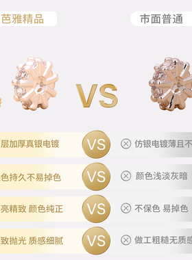 镀真银保色水晶手串隔珠diy配件