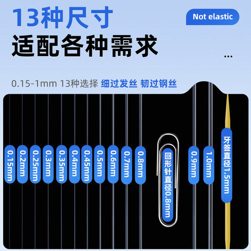 鱼线透明串珠超细无弹力水晶线婚庆鱼线绳编织穿戒指的鱼丝线专用 - 图1